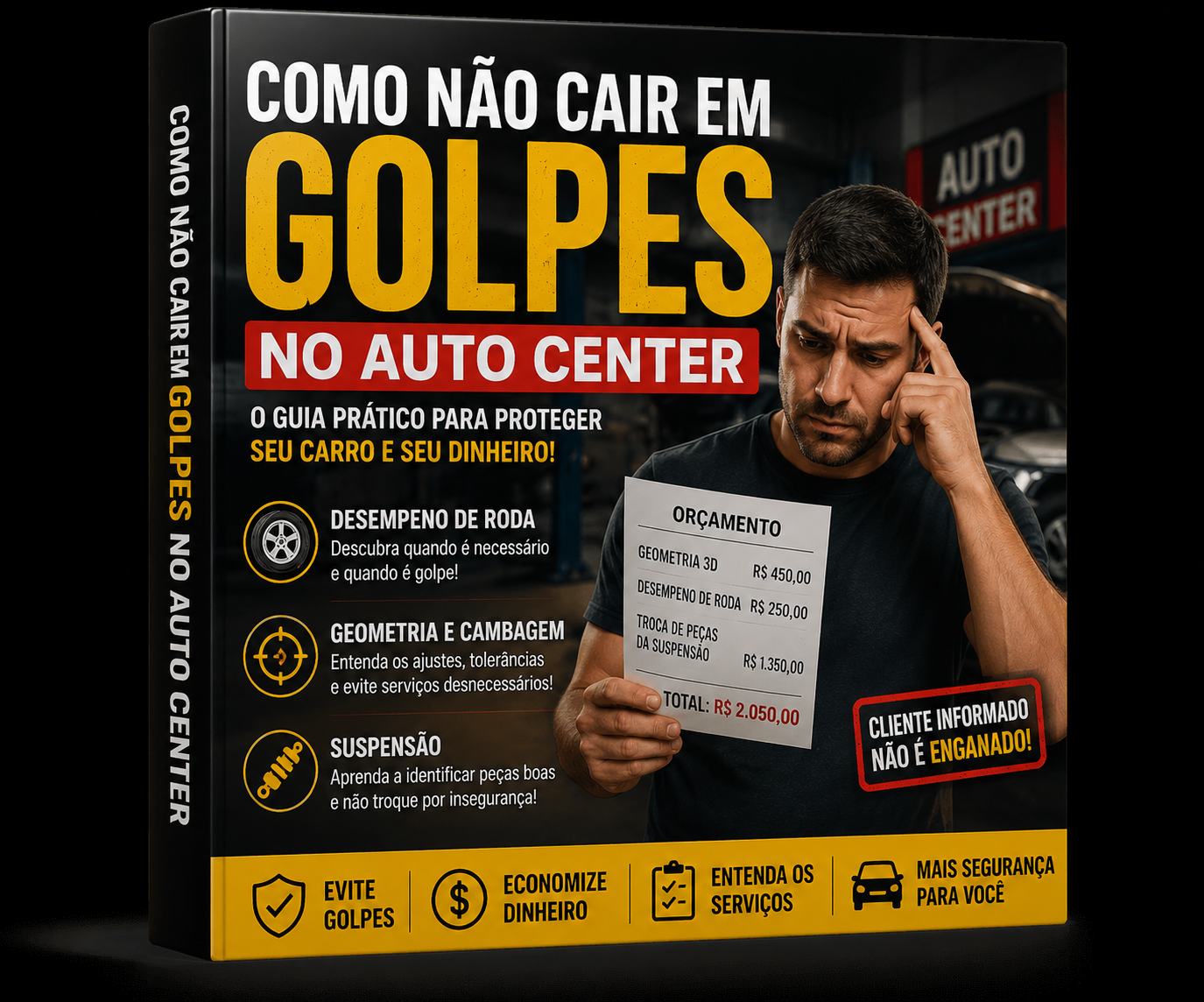 Capa do manual Como não cair em golpes no auto center